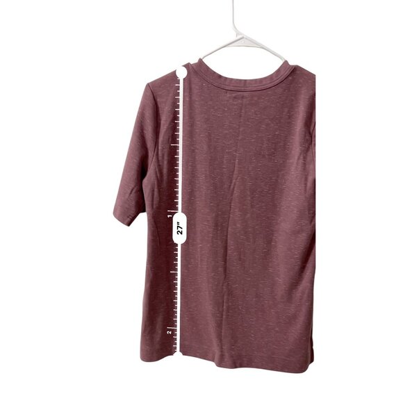 Duluth Trading Maroon‎ Heather Short-Sleeve Cotton Crewneck T-Shirt Size L - Picture 4 of 10